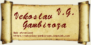 Vekoslav Gambiroža vizit kartica